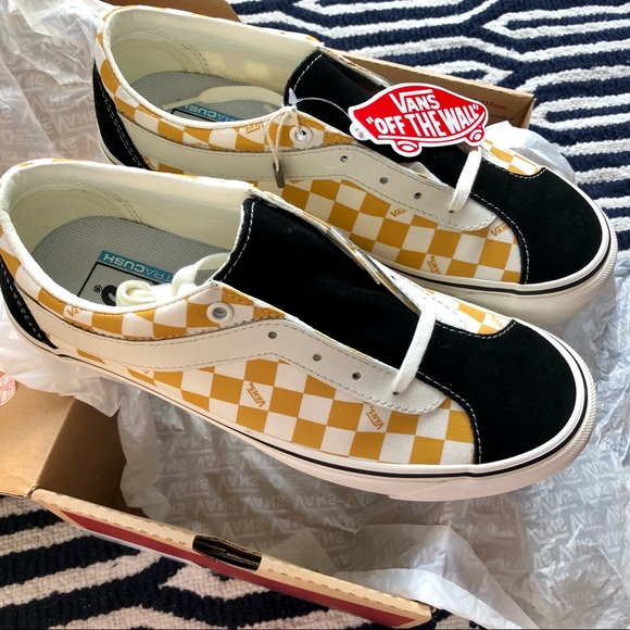 Vans Bold Ni Checkerboard Yellow Sneakers Black/Mango Mojito Retro Reissue - Picture 14 of 16
